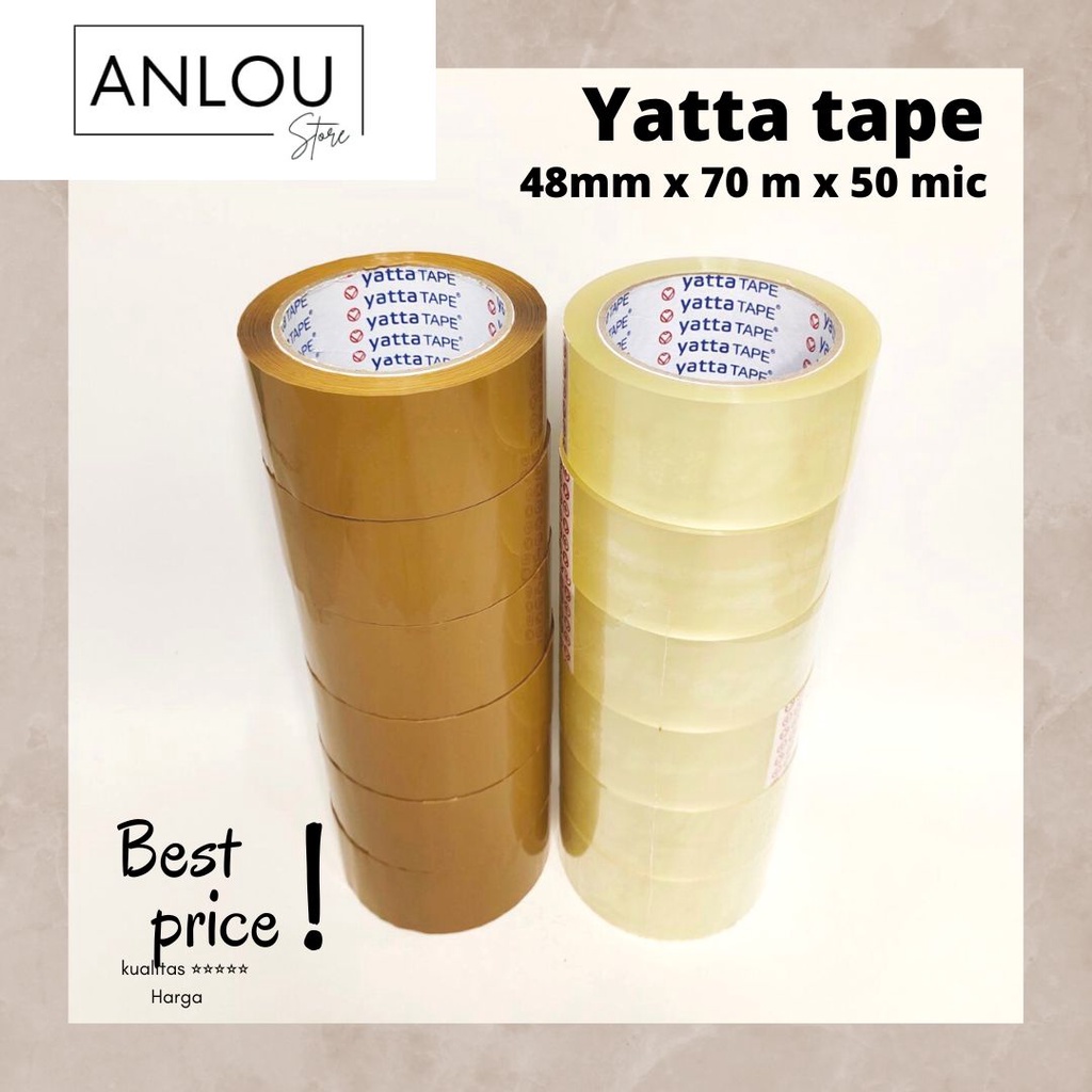 

Lakban Bening Coklat 2 Inch Merk Yatta 48 MM x 70 M - Per slop