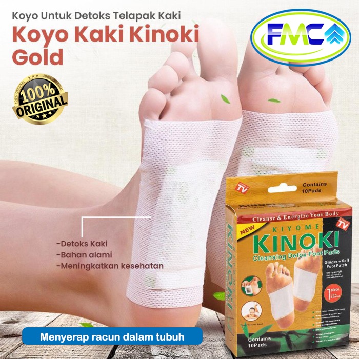 Koyo Kaki Detox Herbal Natural Alami Original Kinoki Gold Asli Ampuh Membuang Racun Dalam Tubuh Koyo Kesehatan