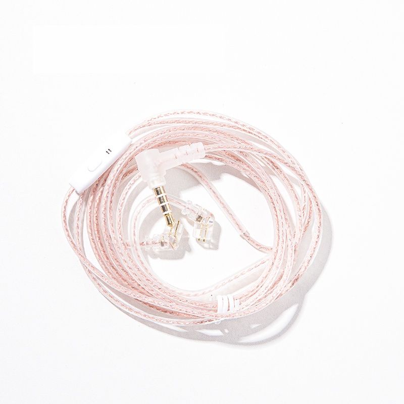 Kabel for KZ Earphone Kabel KZ Copper Jcally PJ2 Copper Dark Pink Gold Kabel Upgrade Cable wire 5N Oxygen-free copper 0.78mm QDC MMCX Cable with 3.5mm plug for kz trn kabel kz zsn pro kabel kz edx kabel kz dq6 cca cra kz eda kz eds kz edc ultra kz edx pro-4
