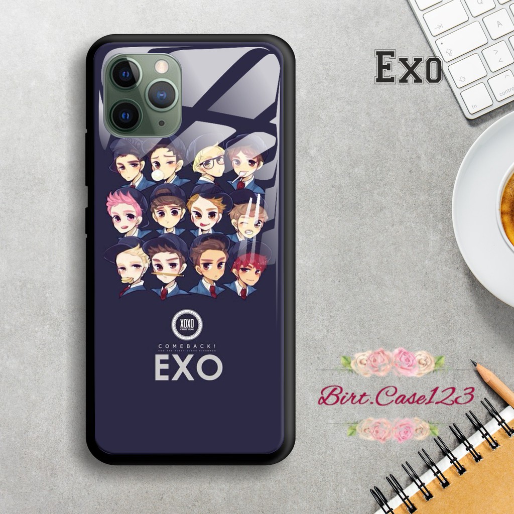 Back case glass EXO Oppo A3s A1k A5 A9 2020 A7 F9 A5s A31 A52 a53 A92 A37 A57 A59 A71 A83 BC1396