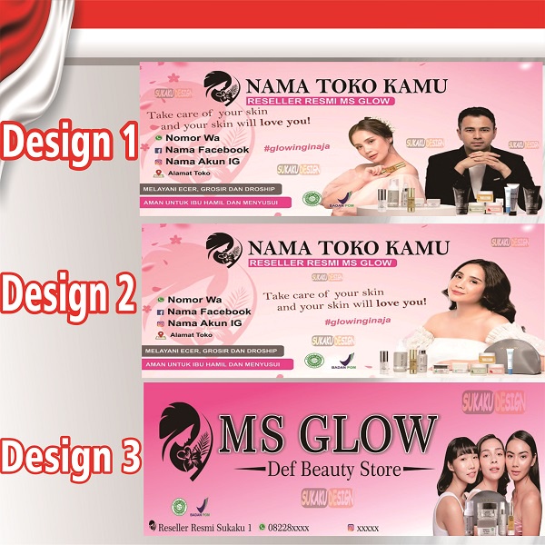 BANNER SPANDUK MS GLOW / BISA COD