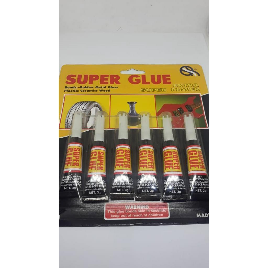 

Super Glue 6 pcs Super Kuat 3g