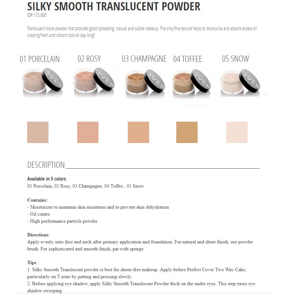 Make Over Silky Smooth Translucent Powder 35g