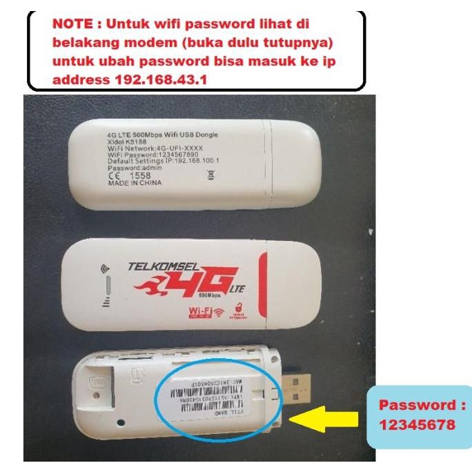 Modem Wifi Mifi 4G Modem USB 500mbps Xidol K5188 Unlock All Operator