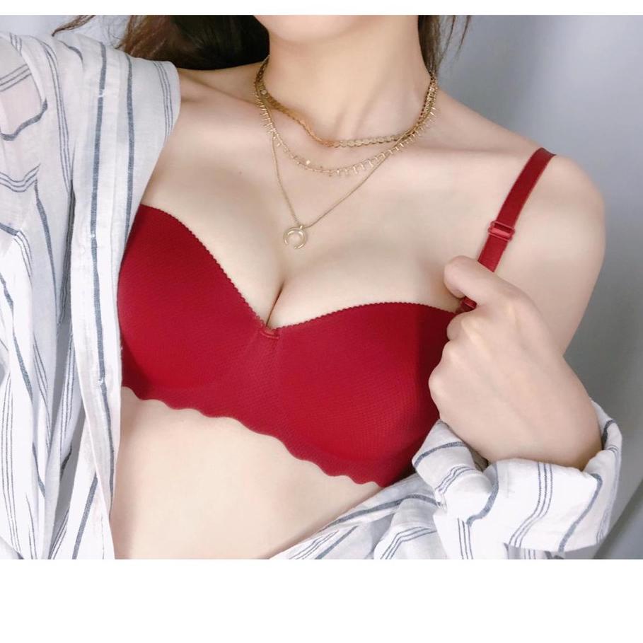 ☏ BFU003 Push-up Bra BH Import Wanita Bralette Seamless Tanpa Kawat Busa Tebal Polos Simple BISA ☜