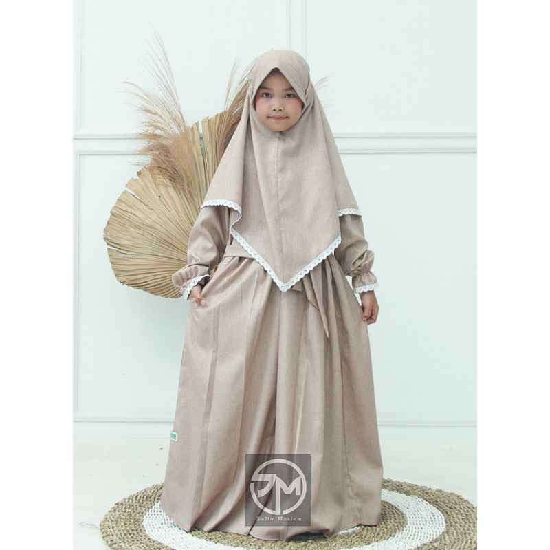 Salim moslem - 'READY WARNA PUTIH UNTUK MANASIK' Gamis anak perempuan / Baju muslim anak perempuan usia 1-12 tahun Madina