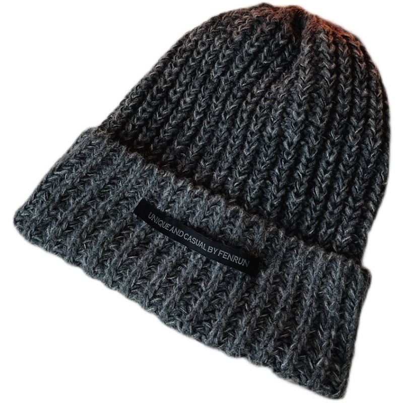 Topi Rajut Bahan Wol Tebal Hangat Warna Solid Gaya Korea Untuk Wanita-3