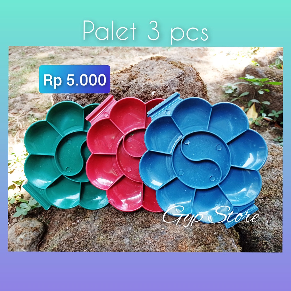 

3 Pcs Palet Lukis / Alat Seni / GypStore