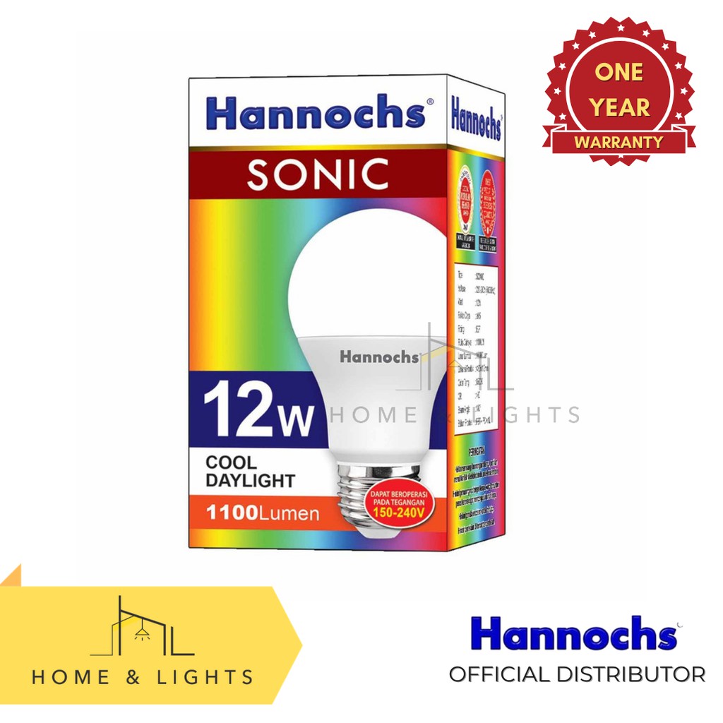 Hannochs Lampu LED Sonic 12W Cool Daylight / Warm White