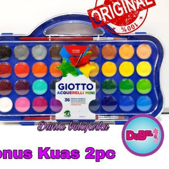 

Gratis Ongkir!! KODE-288 Cat Air Giotto 36 Warna + Kuas 2 Pc / Watercolor GIOTTO 36 / ORIGINAL