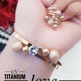 TiTanium set gelang cincin E09