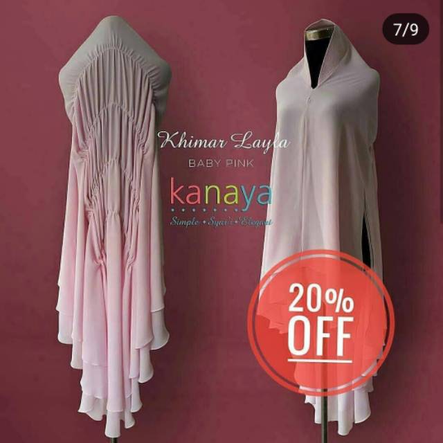 Khimar Layla Baby Pink by Kanaya Boutique