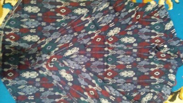 Freypv 6719 Long Batik Songket Navy M-l Kemeja Batik