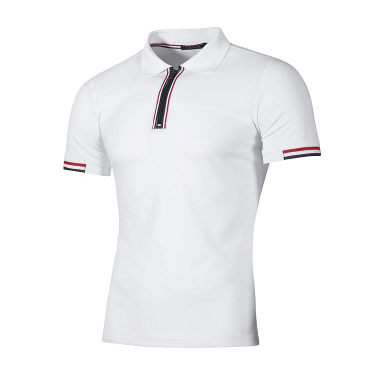  Kaos  Polo  Lengan Pendek Slim Fit dengan Resleting  untuk 