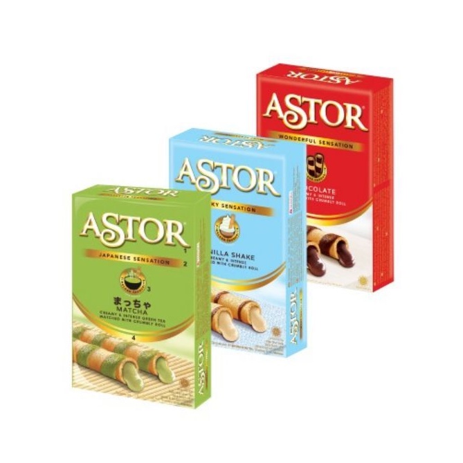 

Astor Wafer 40gr Coklat Vanila Matcha