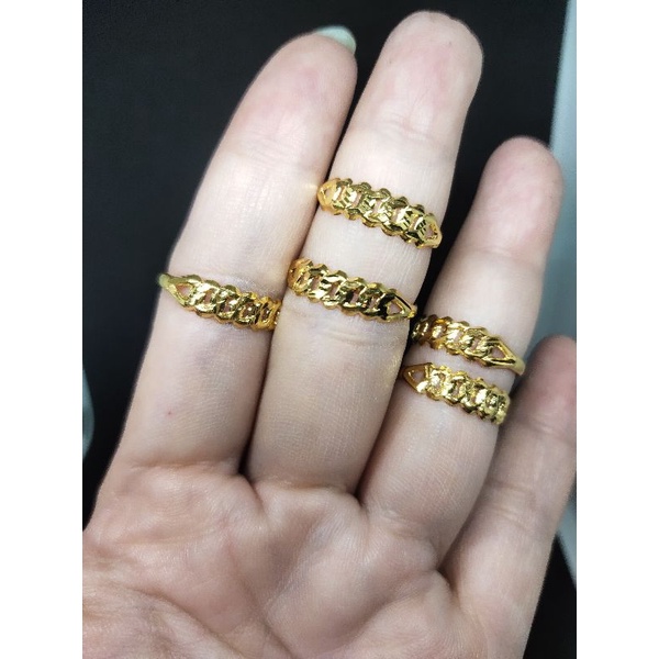 cincin emas asli kadar tua 16k  ringan setengah gram an  cocok untuk hadiah souvenir