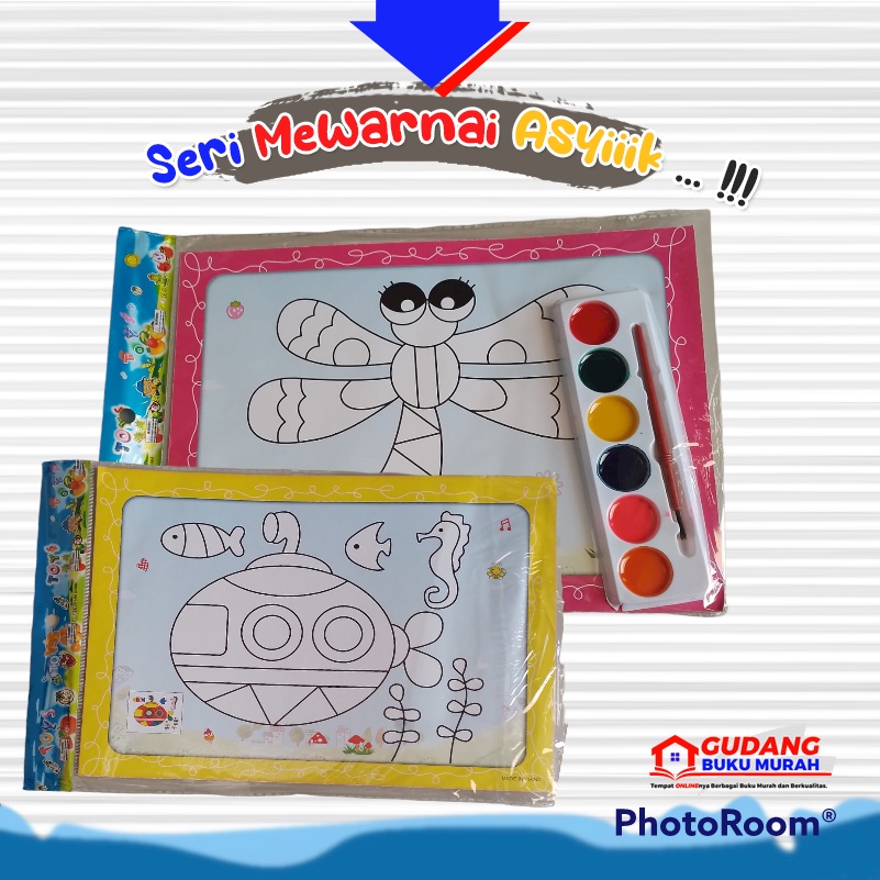 

Seri Mewarnai asik | 1 buku 2 gambar | buku mewarnai dengan cat | mewarnai asik | buku mewarnai murah | buku mewarnai anak