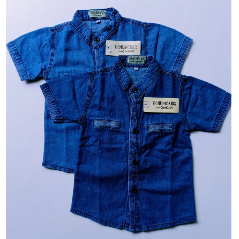 COD KEMEJA ANAK MODEL RANNGOKIDS DENIM JEANS KEREN BLUE WASH 3-10 TAHUN