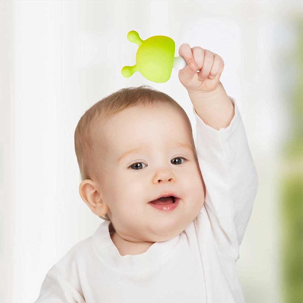 BabyBeeBoo Silicone Baby Mushroom Teether Bell Premium Silikon Mainan Gigitan Anak Bayi Bisa Bunyi-7
