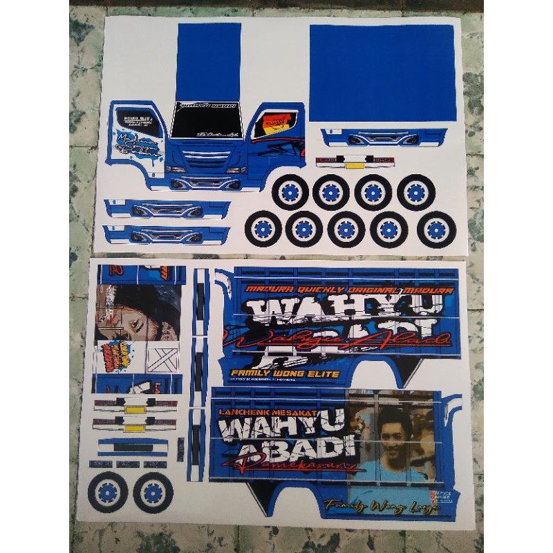 🆕Lembaran PaperCraft Truk Oleng Wahyu Abadi Terbaru Skala 1:16