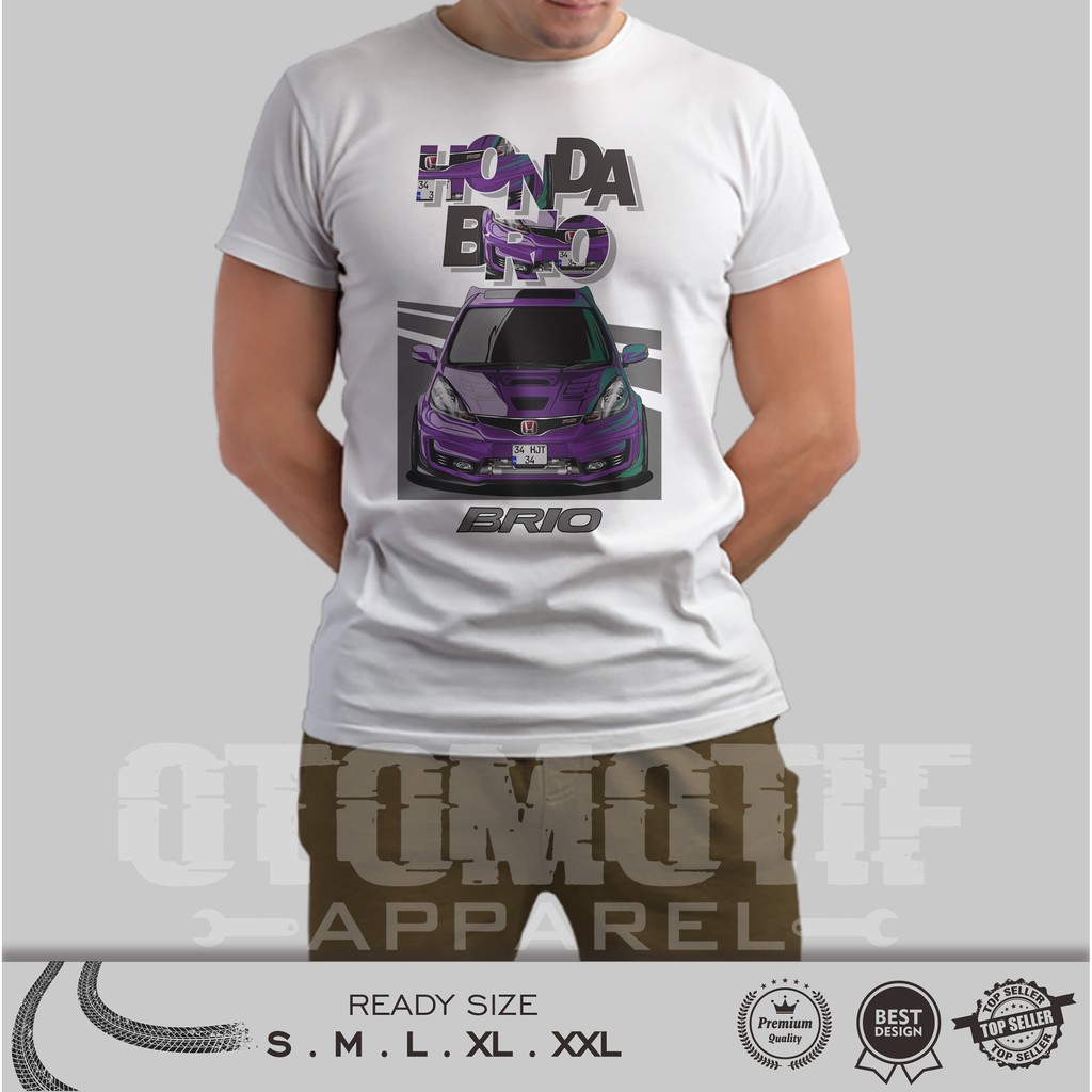 KAOS OTOMOTIF HONDA BRIO JDM RACING STYLE SERIES 01
