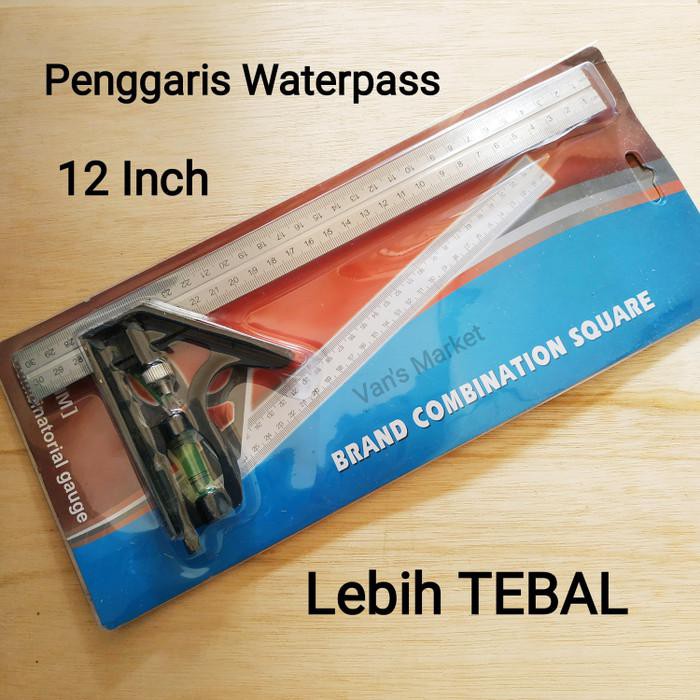 

Siku Penggaris Waterpass / Combination Square Ruler / Siku Tukang