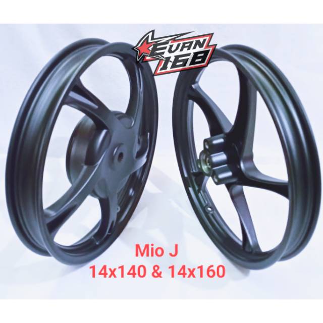 Velg Racing VROSSI Mio J Ring 14 Black Doff P5