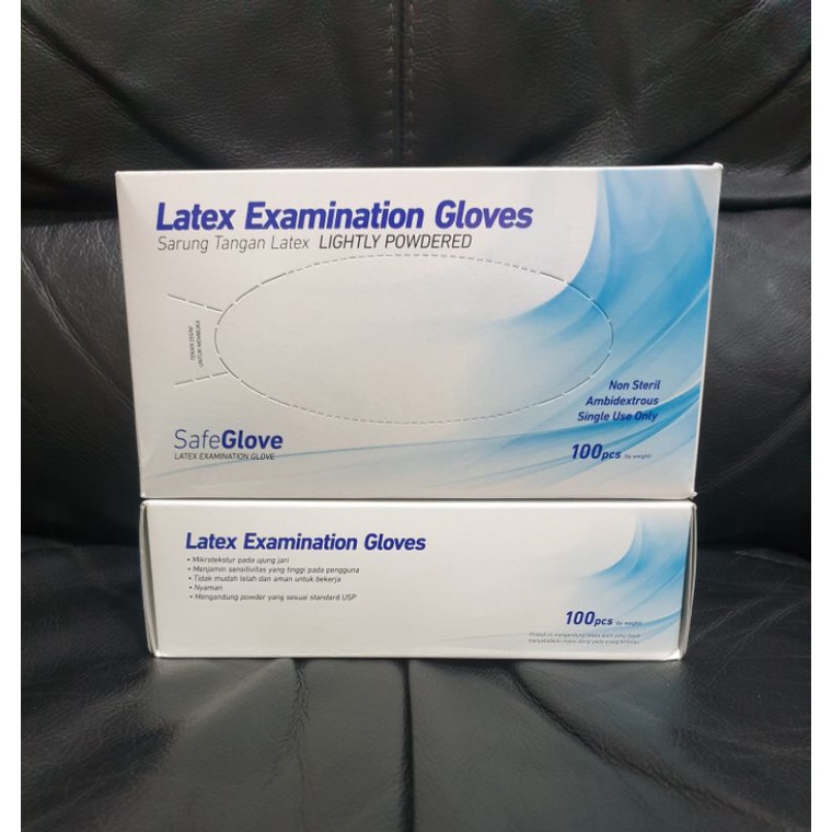 SARUNG TANGAN LATEX EXCAMINATION GLOVE 100's