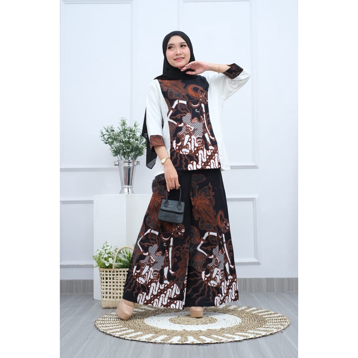 SETELAN SET KULOT BATIK WANITA KEKINIAN