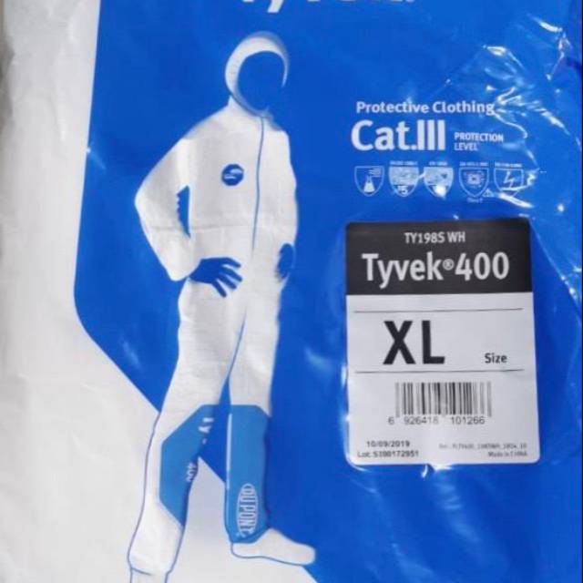 Hazmat premium TYVEK / APD  / isolasi covid / bisa COD / TERMURAH / asli / export