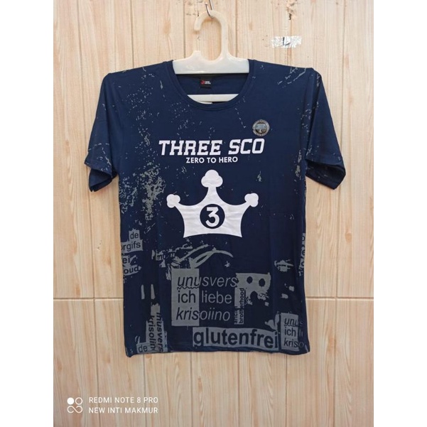 (COD) KAOS DISTRO MURAH PRIA WANITA size L NAVY/BIRU DONGKER READY YA!!