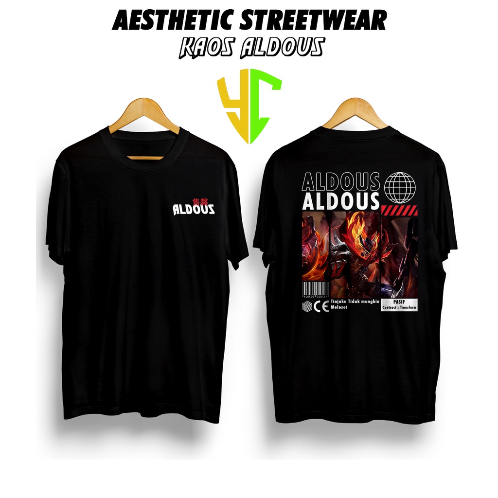 YC Kaos StreetWear Hero ML (ALDOUS BLAZING FORCE) Bisa Request Hero, Kaos Pendek Pria Kaos Premium K