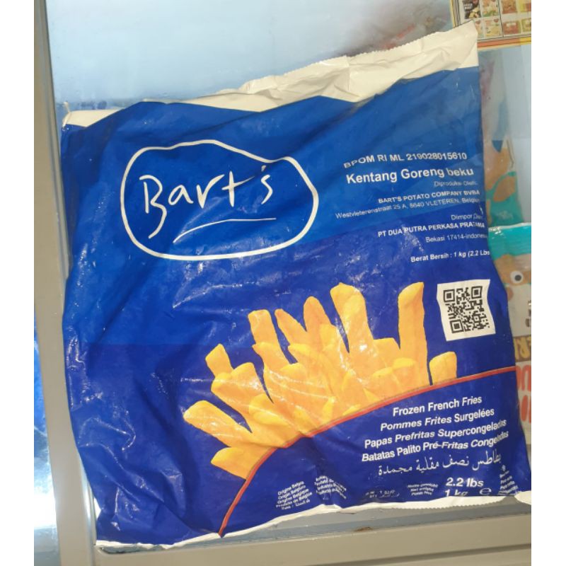 

Kentang Belgia BARTS 1kg / KENTANG BEKU / KENTANG BELGIA / SHOESTRING