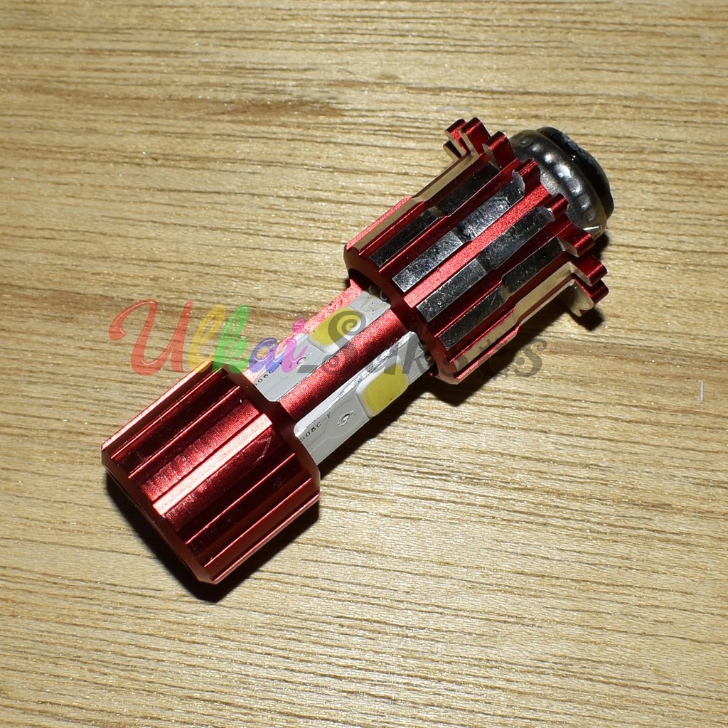 Lampu Depan Motor LED Lampu Colok Utama Motor Super Terang Dan Fokus 3 Mata 3 Sisi Songket H6 Arus DC Universal Murah