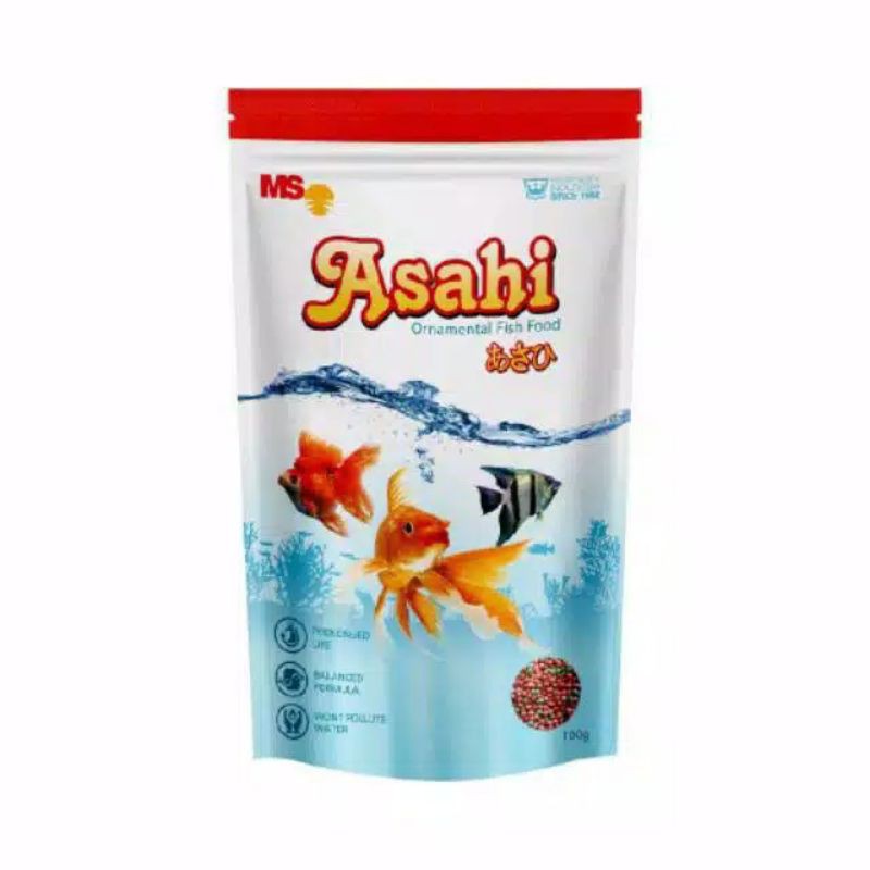 PAKAN IKAN PELET SEMUA JENIS IKAN HIAS ASAHI 100gr