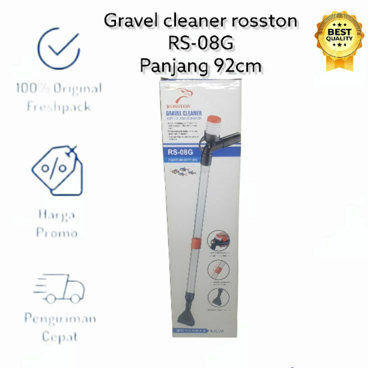 Vacum Sand Gravel Cleaner Rosston RS-08G Algae Scraper Pembersih Aquarium Penyedot air akuarium