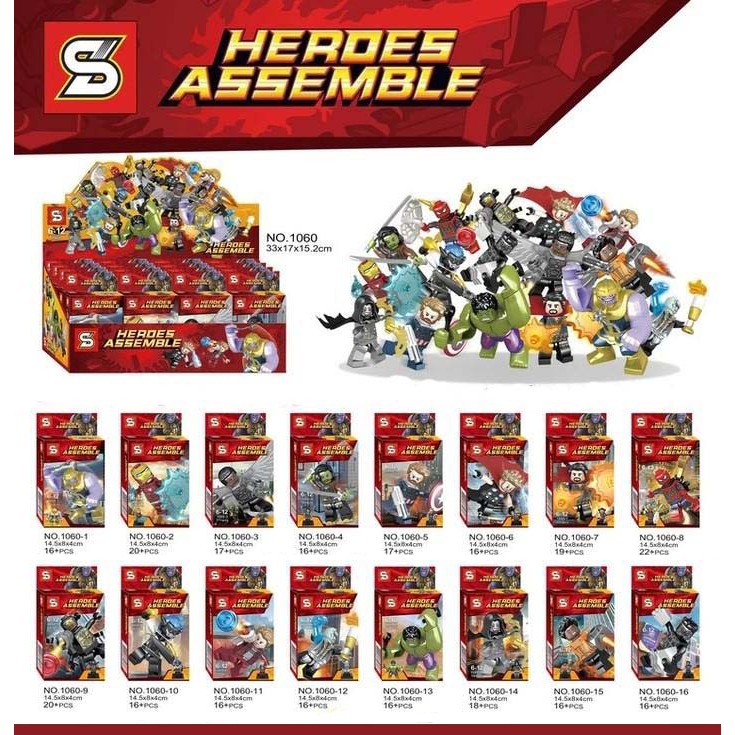 Brick Lego SY1060 (1-16) SY 1060 Marvel Avengers Infinity War Set 16