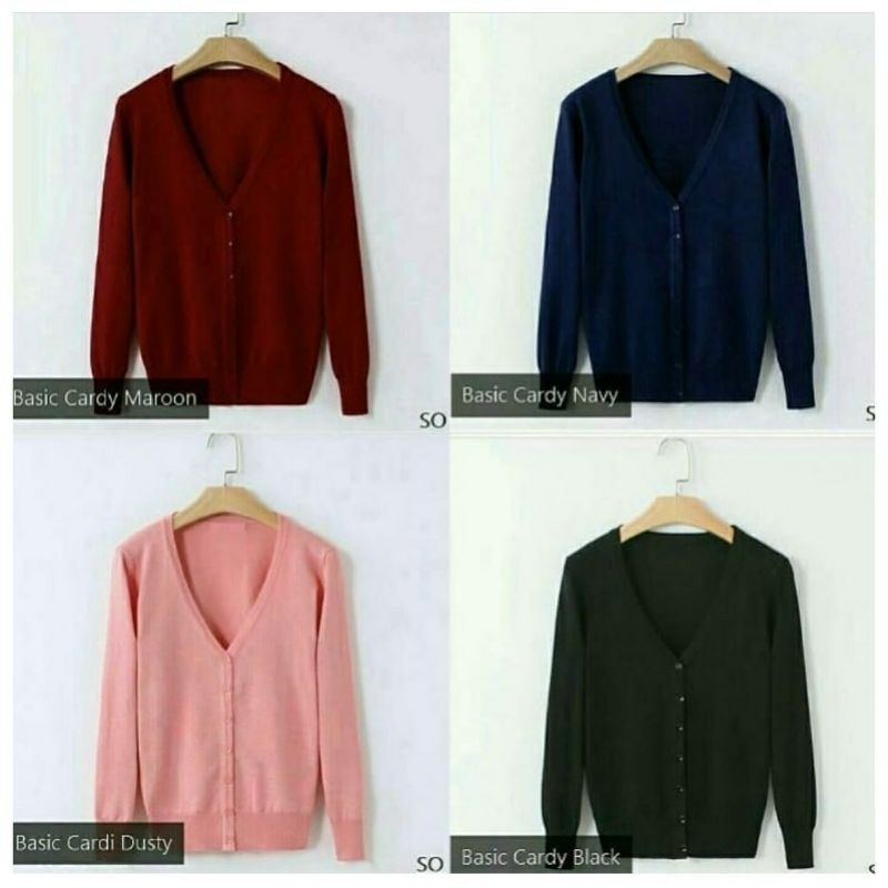 CARDIGAN BASIC / Atasan Cardy Rajut / Outwear / Kardigan Wanita