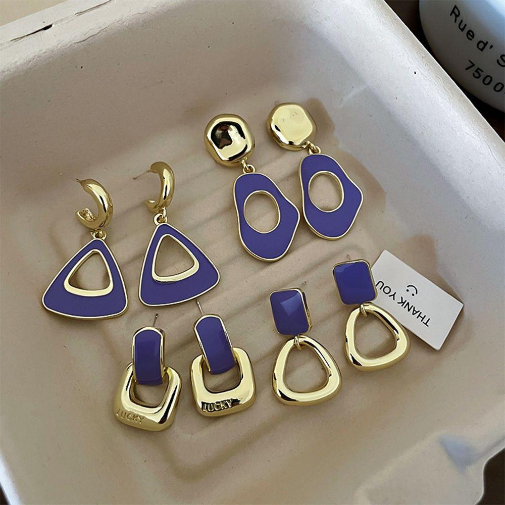 Mxbeauty Sangat Peri Anting-Anting Trendi Indah Sederhana Perempuan Drip Minyak Gadis Aksesoris Telinga Paduan Menjuntai Anting-Anting