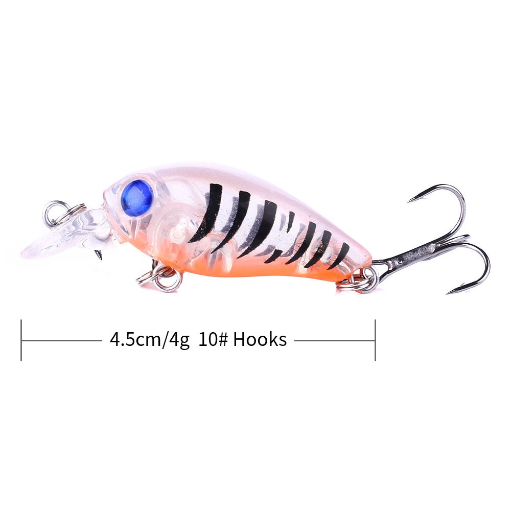 HENGJIA 1PCS 4.5cm/4g Crankbait Umpan Pancing Swimbait Fishing Lure Bait Tackle Ikan Bass