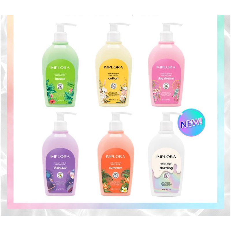 Implora instan bright body lotion Brightening body cream body butter body care pemutih tangan kulit 