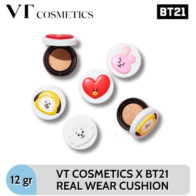 Vt Cosmetics X Bt21 Real Wear Cushion #23 Beige Limited & Last Stock - Cover Cushion