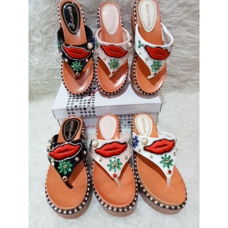SANDAL WANITA WEDGES SOFIYA IMPORT