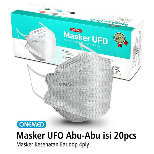 MASKER EARLOOP UFO 3D ONEMED MASKER KF MEDIS 4PLY PER BOX