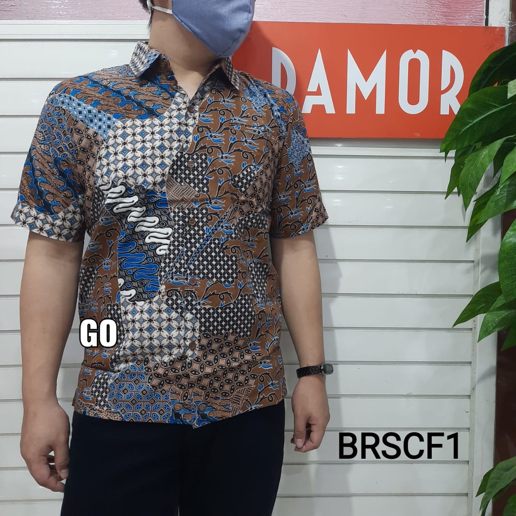 bego BRSCF DAMOR (CRESSIDA) KEMEJA BATIK Cowok Pakaian Pria Baju Batik Dewasa Lengan Pendek