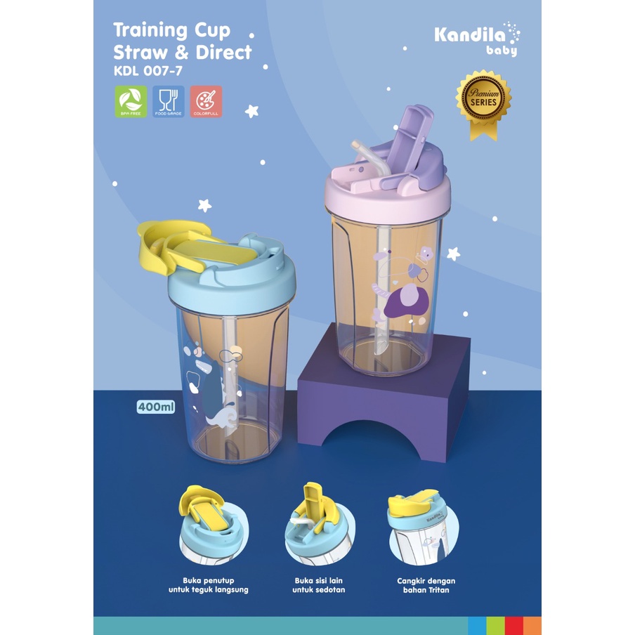 KANDILA BABY CUP GELAS MINUM BAYI BOTOL MINUM SEDOTAN ANAK KDL007 KDL007-2 KDL007-3 KDL007-7