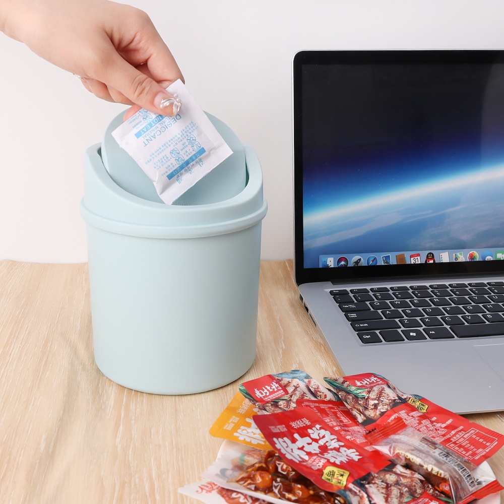 Tempat Sampah Mini Dengan Tutup Roll Swing Untuk Meja Kantor / Rumah