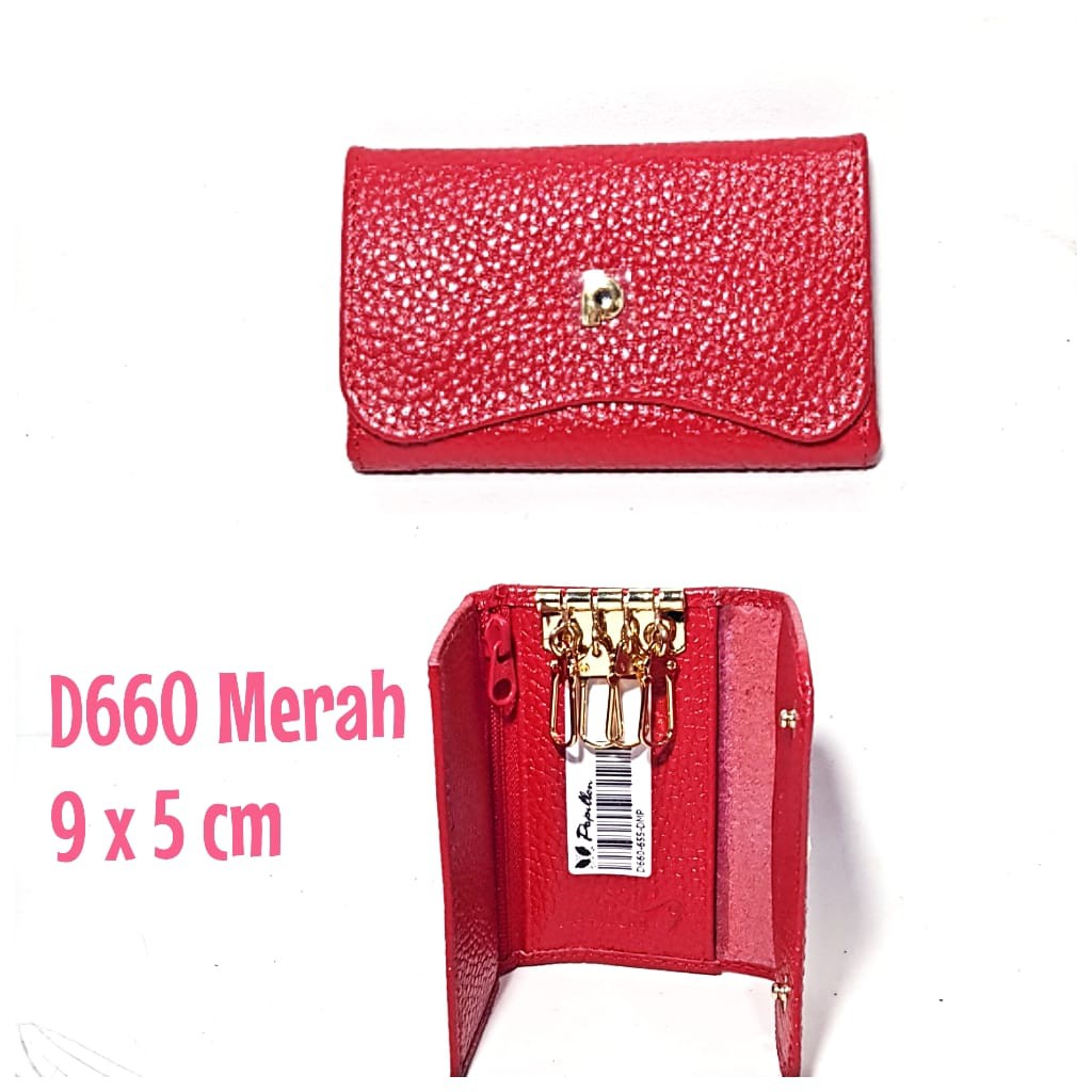 Dompet Papillon Original D660 Merah Gantungan Kunci