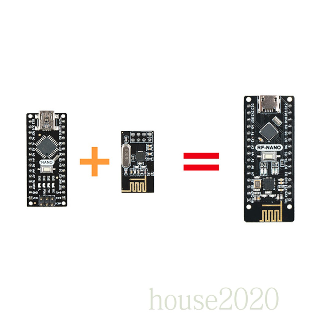 [house2020]Integrated Circuit IC RF-nano Integrated NRF24L01 Wireless Module Micro USB Port Nano Board