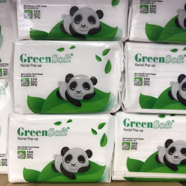 Green Soft Facial Tissue 150 Sheet